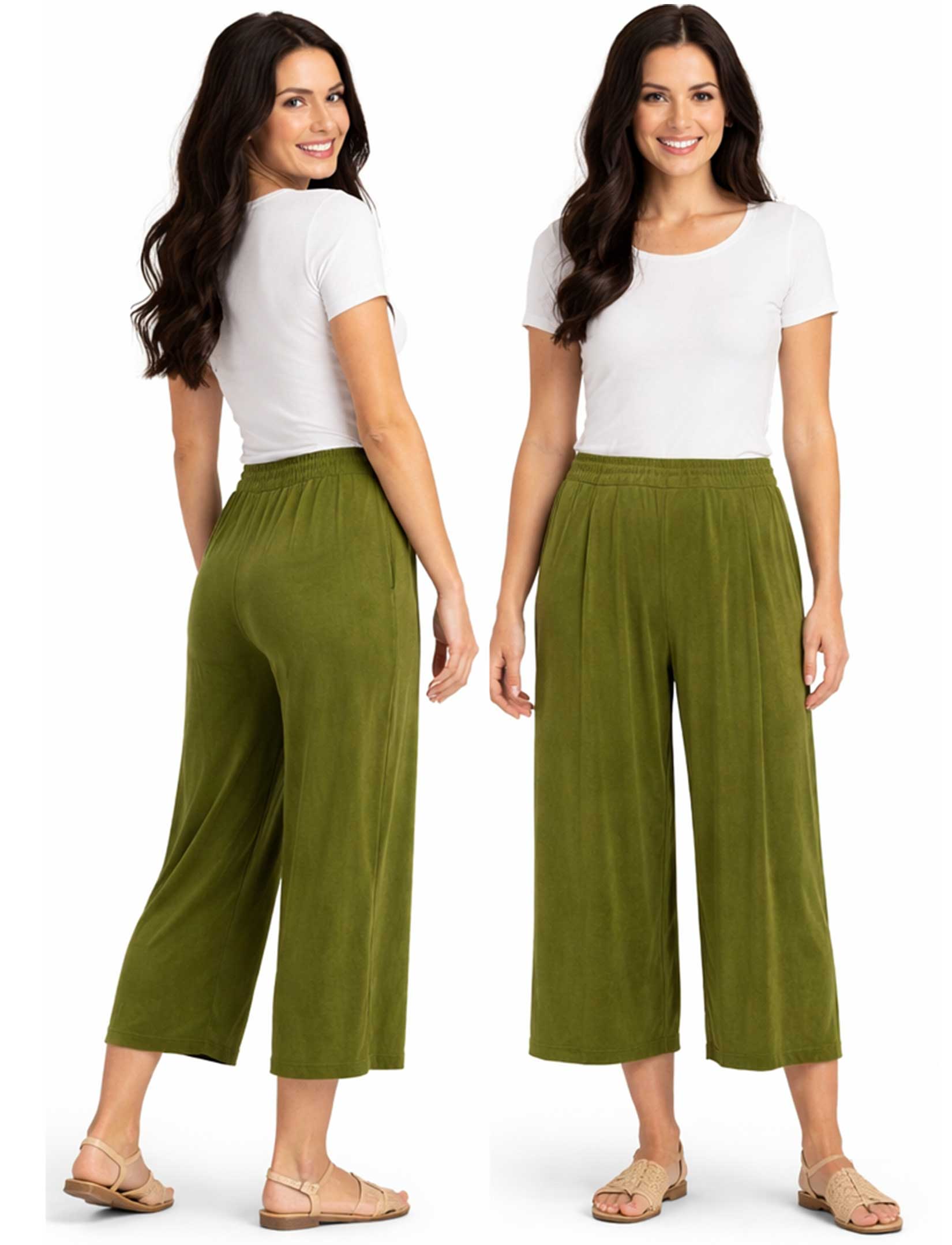 The Magic Scarf Company - Wholesale Pants - Women's - 1248 - Slinky TravelWear Capris20