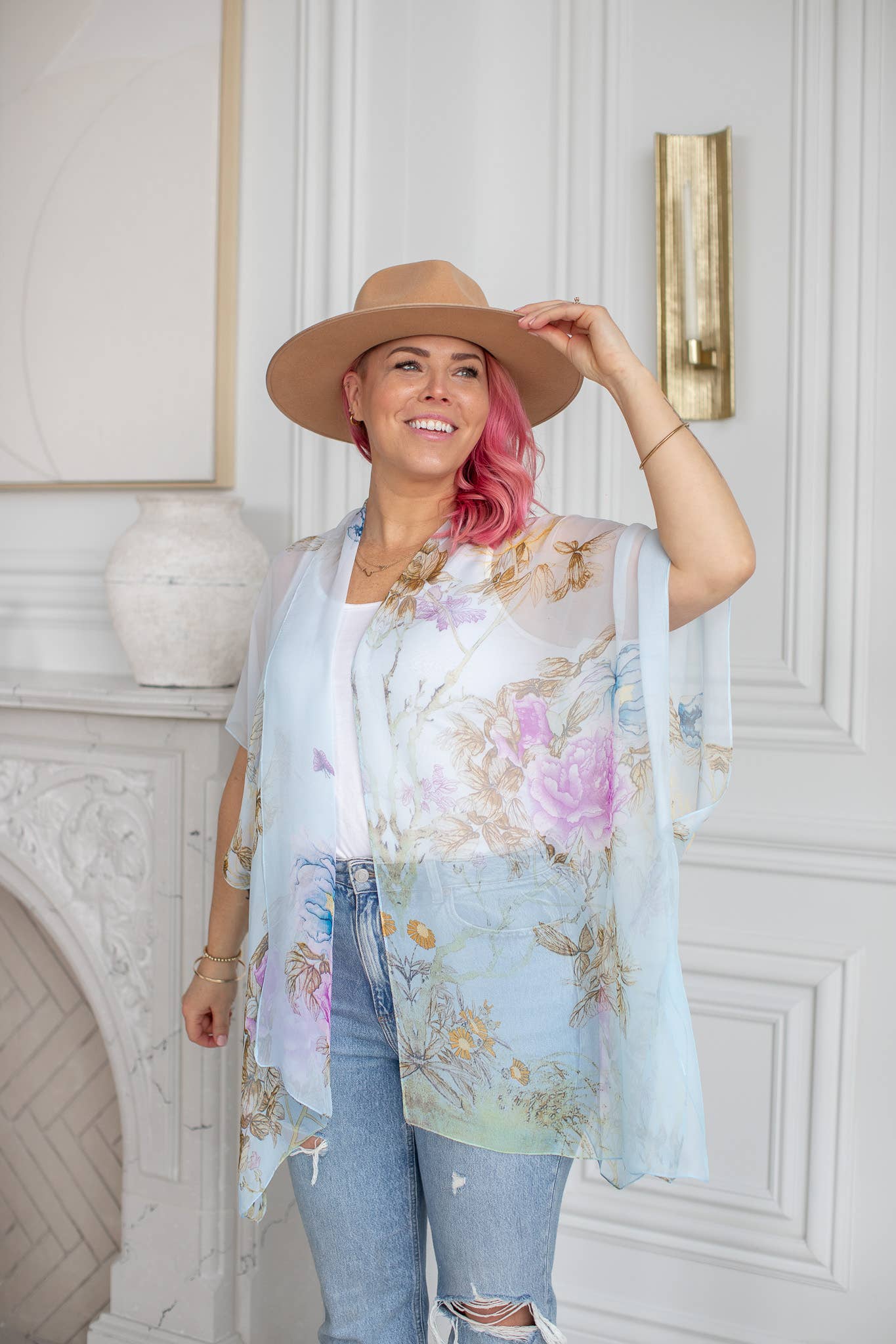 Ellemairco - Vente Kimono – femme - Kimonos légers en chiffon faits main (assortis)3
