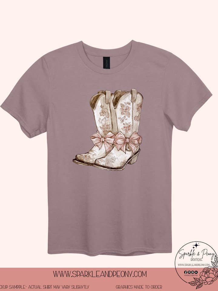 Sparkle and Peony - Wholesale Screen printed t-shirt – Women′s - cowgirl sweetheart graphic tee