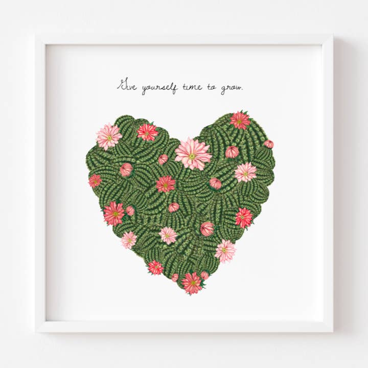 Gönnen Sie sich Zeit zum Wachsen | Quote Art für den Großhandel von Art by Anna Alvarado