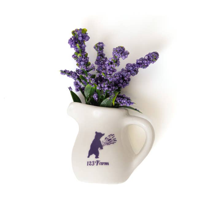 Lavender Ceramic Vase Magnet - 4" for wholesale by 123 Farm