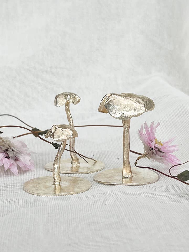 Silver Fungus Figurine for wholesale by Câpâ
