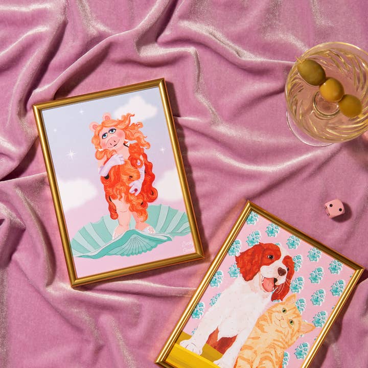 Lucky Goods Paper - Wholesale Art Print - Birth of a Goddess Piggy Portrait Print5