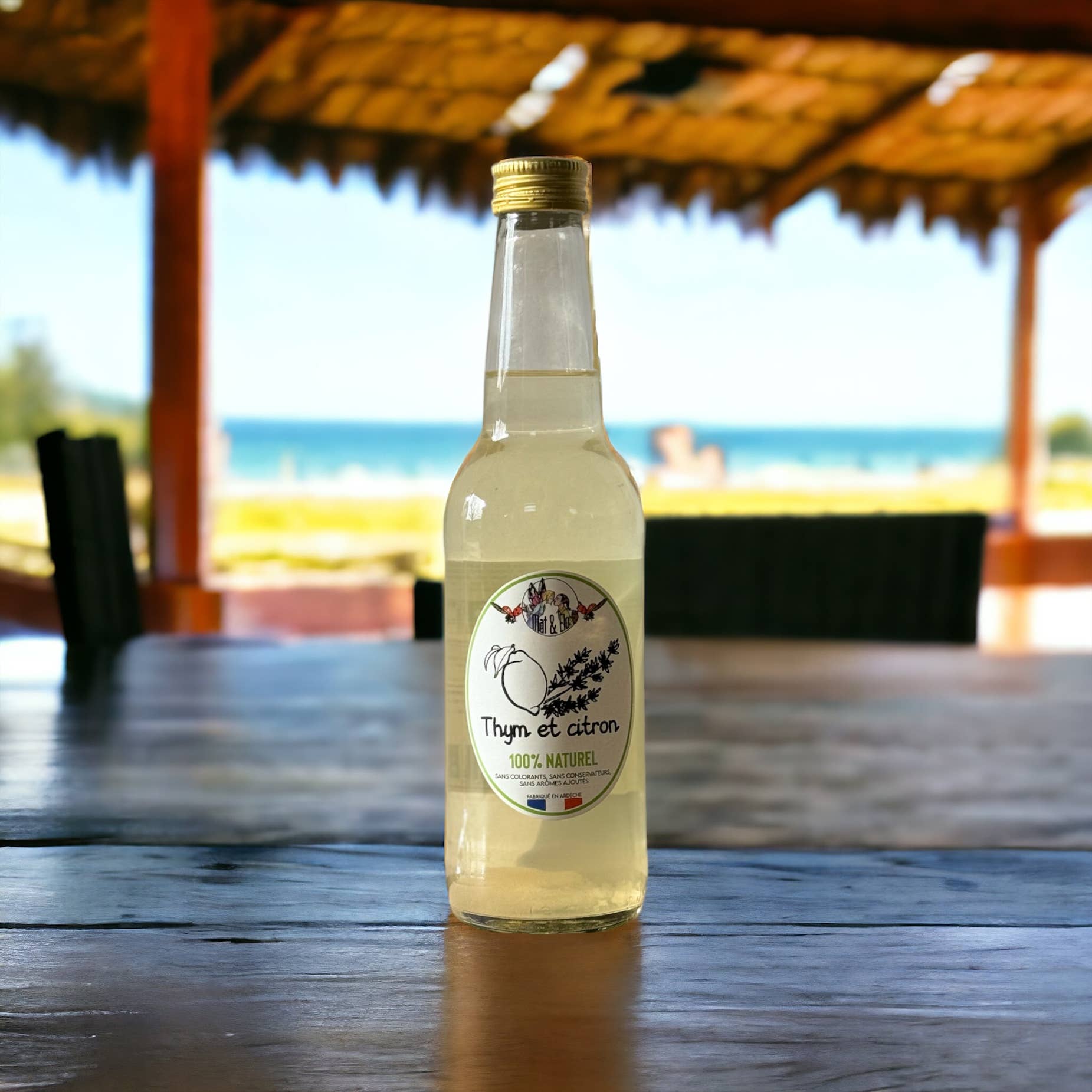 Mat & elo - Wholesale Non-Alcoholic Aperitif/Mocktail - 33 cl - “Thyme and lemon” drink