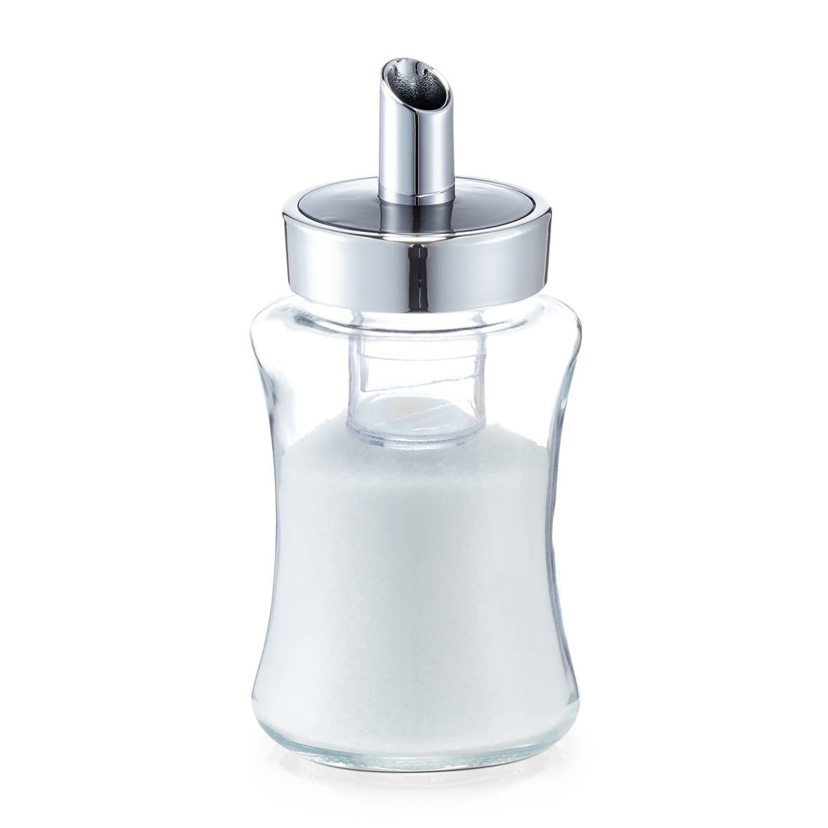 transparent Sugar shaker, glass/plastic for wholesale on Faire1