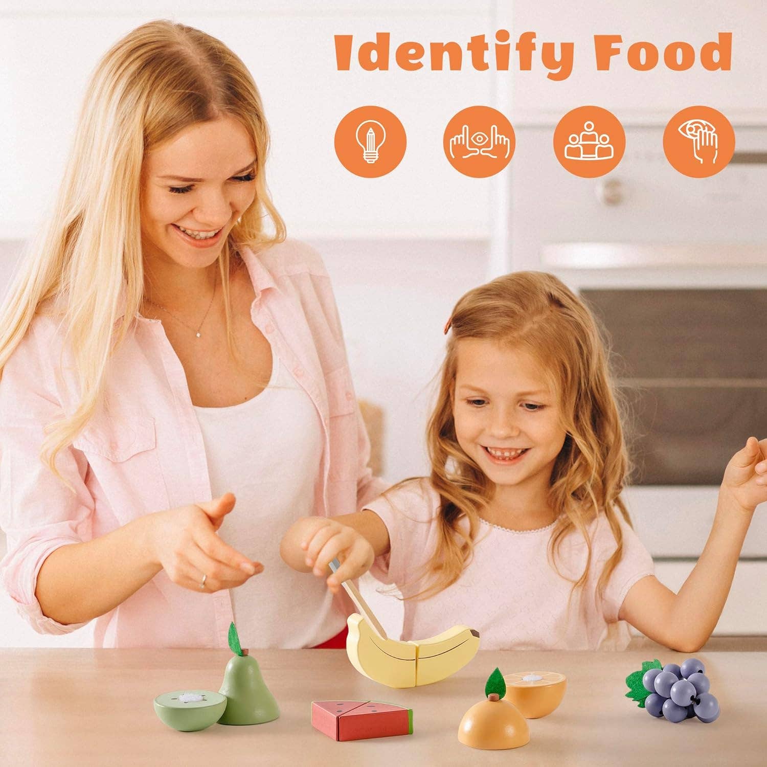 Robud & Mewoofun Official Store - Wholesale Toy Set - Kids - Robud Wooden  Pretend Play Realistic Food Cutting Set Toys10