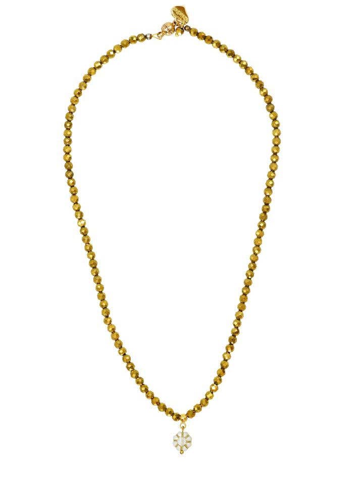 Collar Belle con piedras preciosas de pirita para venta al por mayor de Rosie Fox