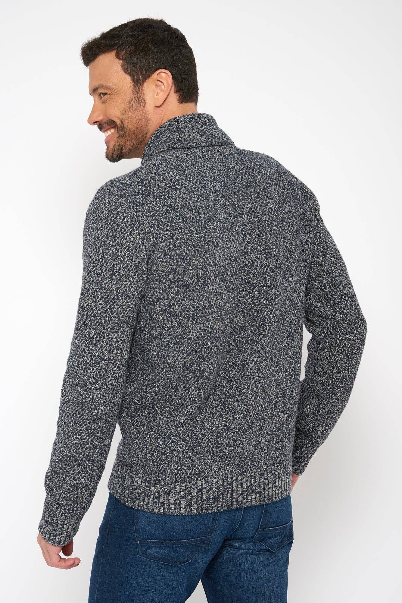 Gris Cardigan homme - 100% recyclé en vente sur Faire2