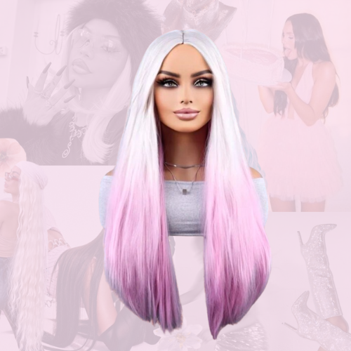 Milk & Honey – wholesale Hair extensions – White to Pink Fashion Cap Wig0