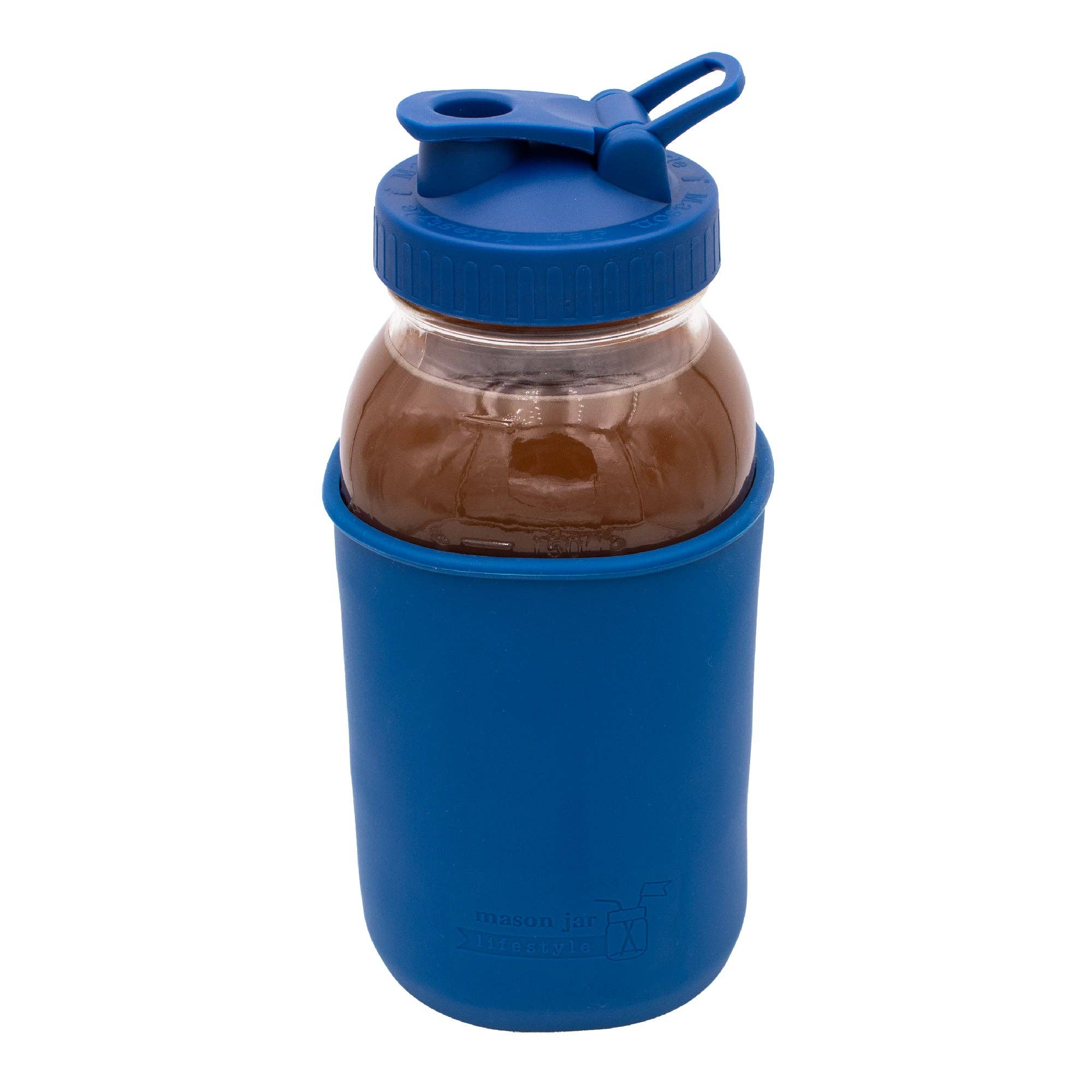 Mason Jar Lifestyle - Vente Housses de boisson - Manchon en silicone pour pots Mason d'un demi-gallon de 64 oz8