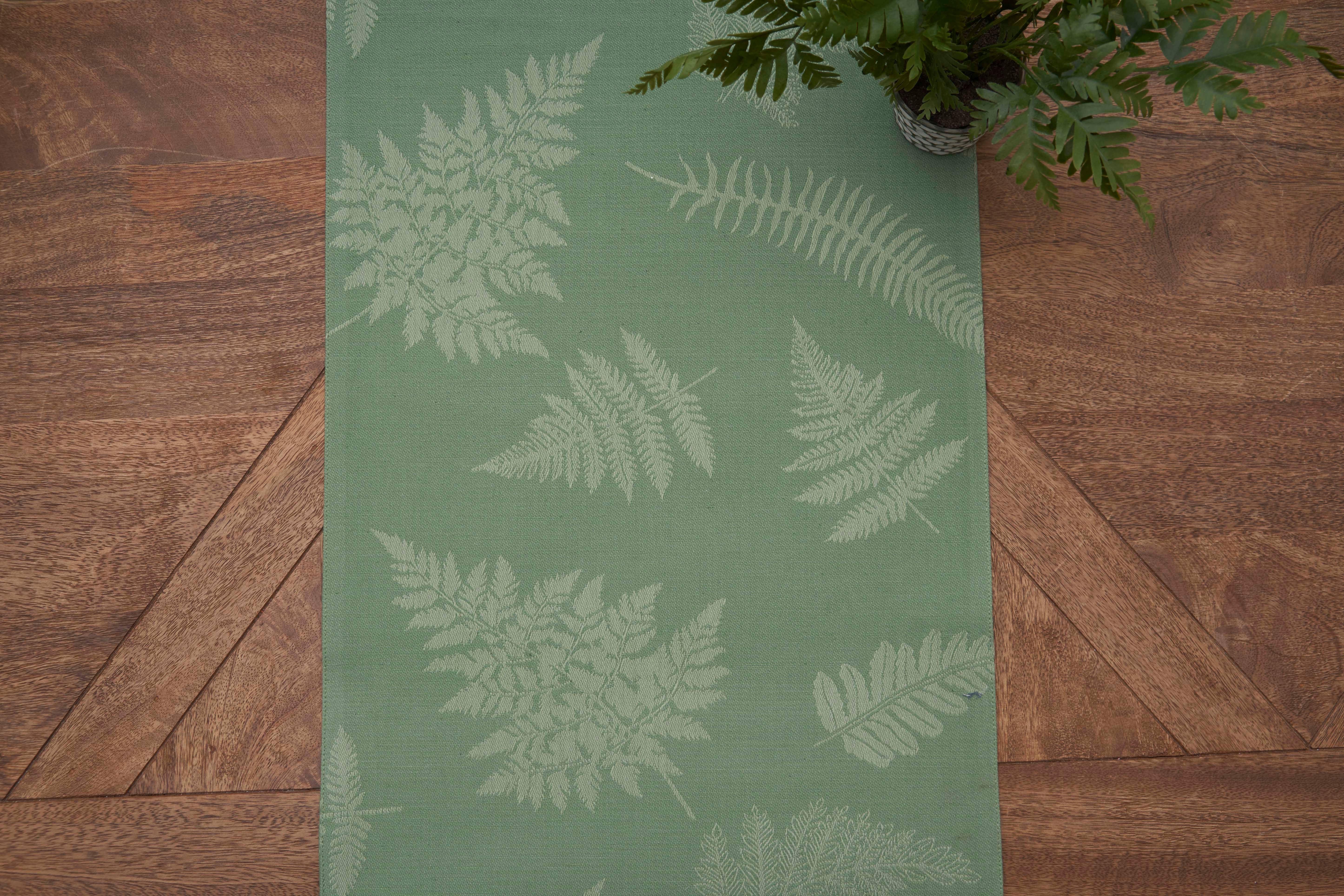 C&F Home - Wholesale Table Runner - Botanical Jacquard Green Table Runner2