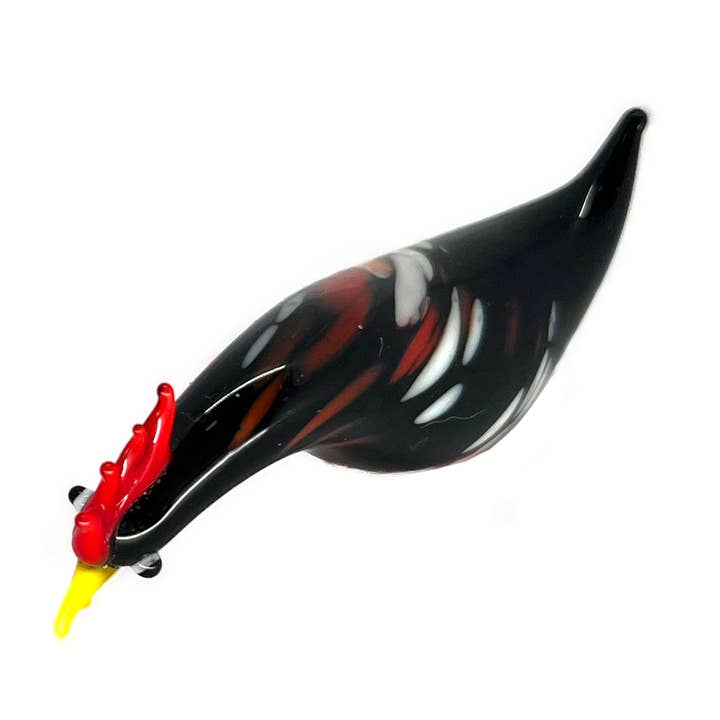 chicken pecking, black/colorful for wholesale by FW-Glas