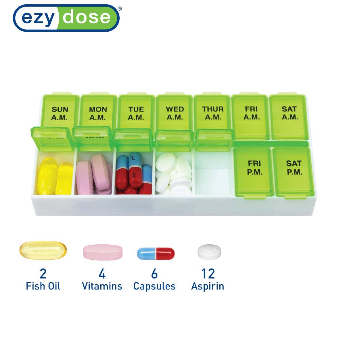 Apothecary Products LLC - Wholesale Pill Organizer - Ezy Dose® Weekly AM/PM Pill Organizer1