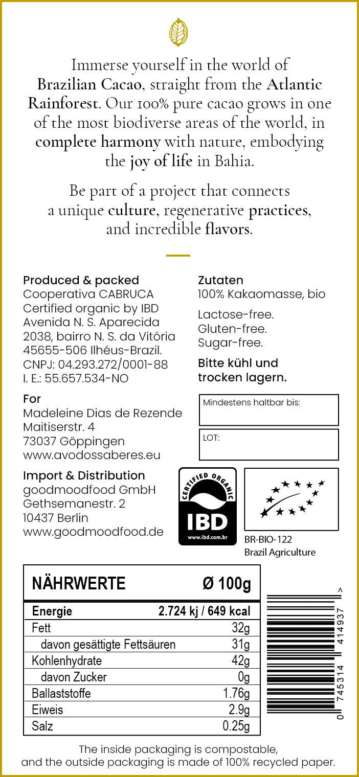 Será Kakao Ritual - Wholesale Chocolate Bar - 200g Será organic cocoa5