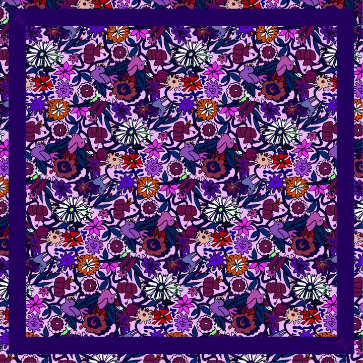 Flower Garden Purple Scarf for wholesale by Hia Paris