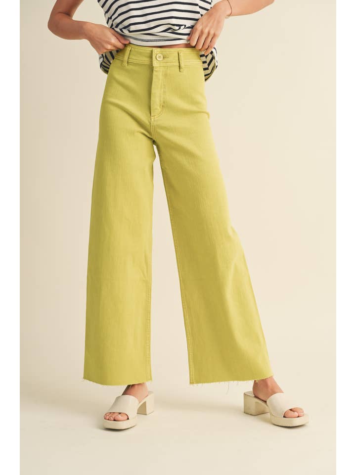 MIOU MUSE - Vente Jean – femme - Pantalon en denim droit à jambes larges MMP62324