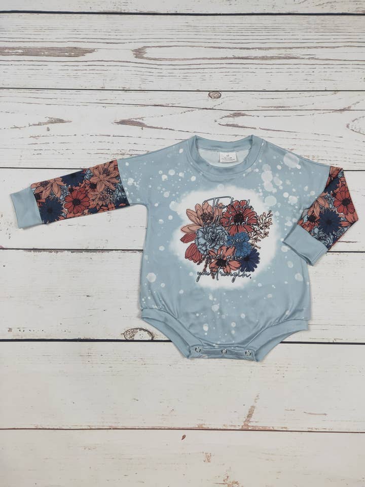 Baby Flower Printed Bubble for wholesale by sassy kids palace