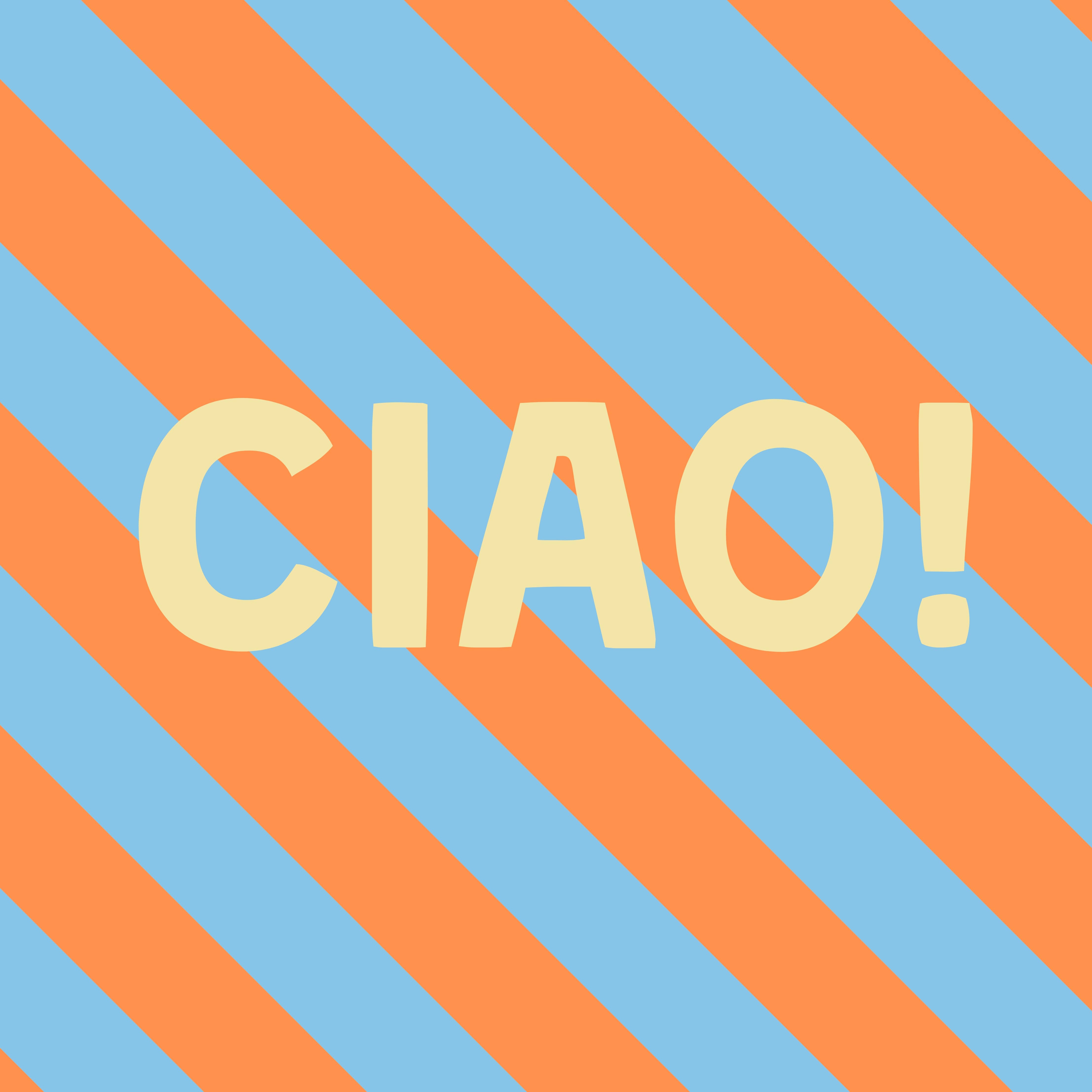 Lourens Exclusive – Großhandel Wandfliesen – Forex-Fliese 10x10 cm mit Text „CIAO!“ – 3 mm dick0