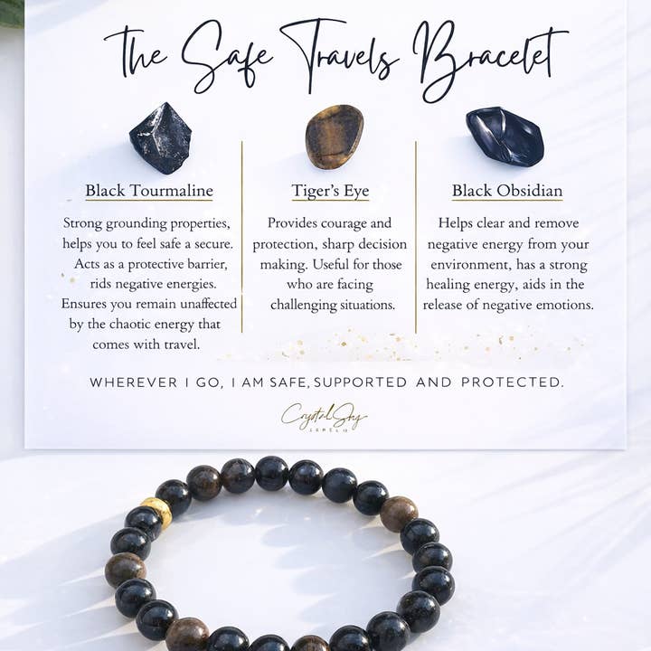 Bracelet en cristal The Safe Travels Intention pour la vente par Crystal Ship Jewelry