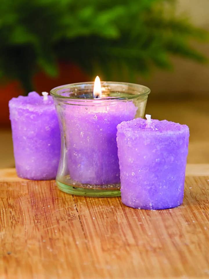 Lilac Blossom 3 Pack Votive Wholesale for wholesale by Warm Glow Candle Company