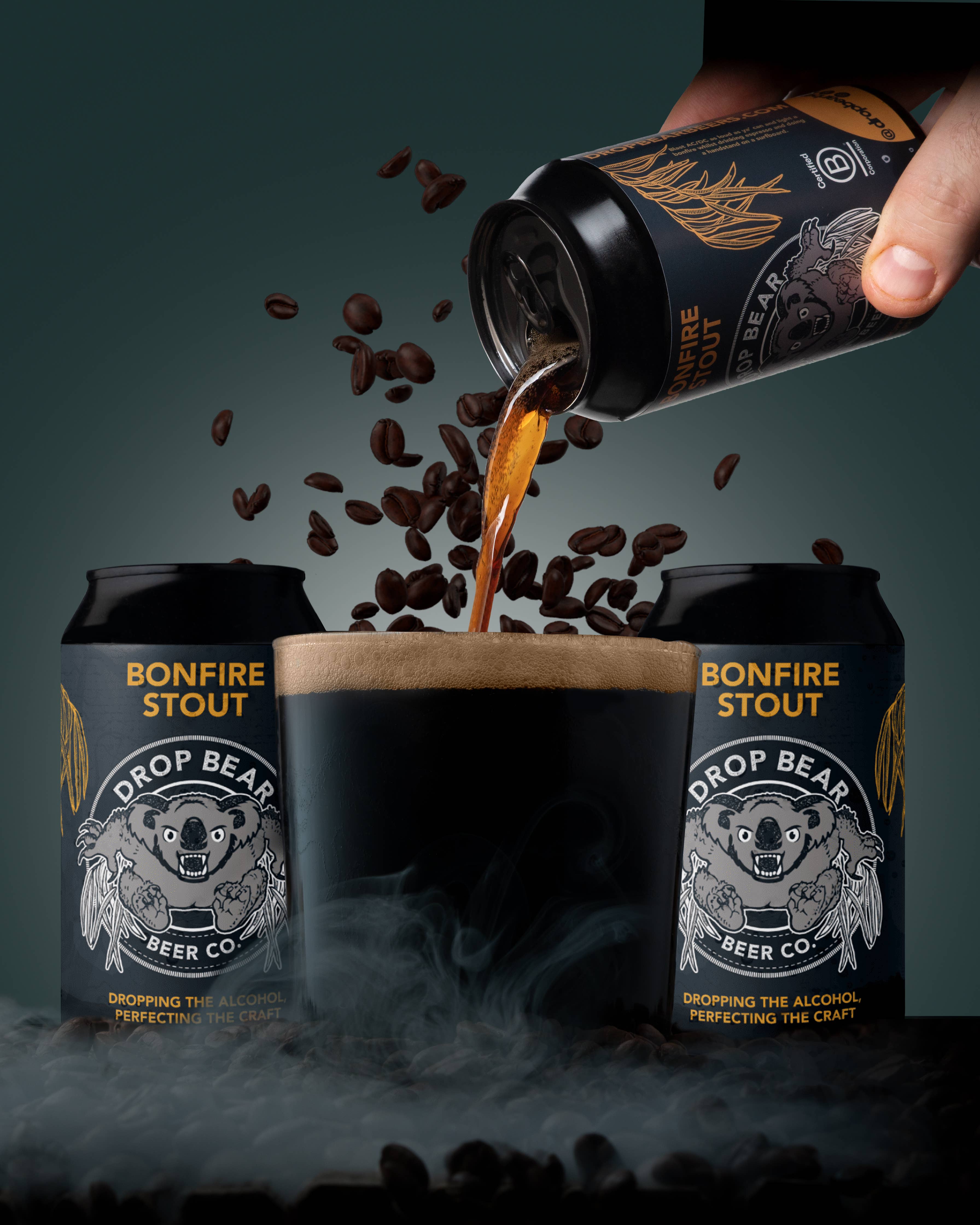 Drop Bear Beer Co – wholesale Non-alcoholic beer – Drop Bear Beer Bonfire Stout 330ml cans2