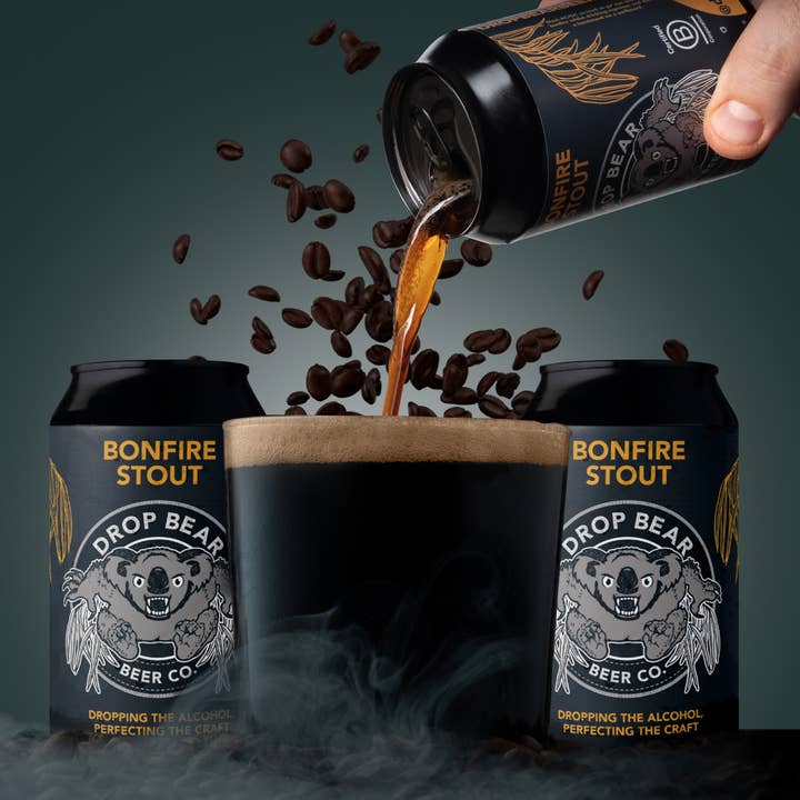 Drop Bear Beer Co – wholesale Non-alcoholic beer – Drop Bear Beer Bonfire Stout 330ml cans2