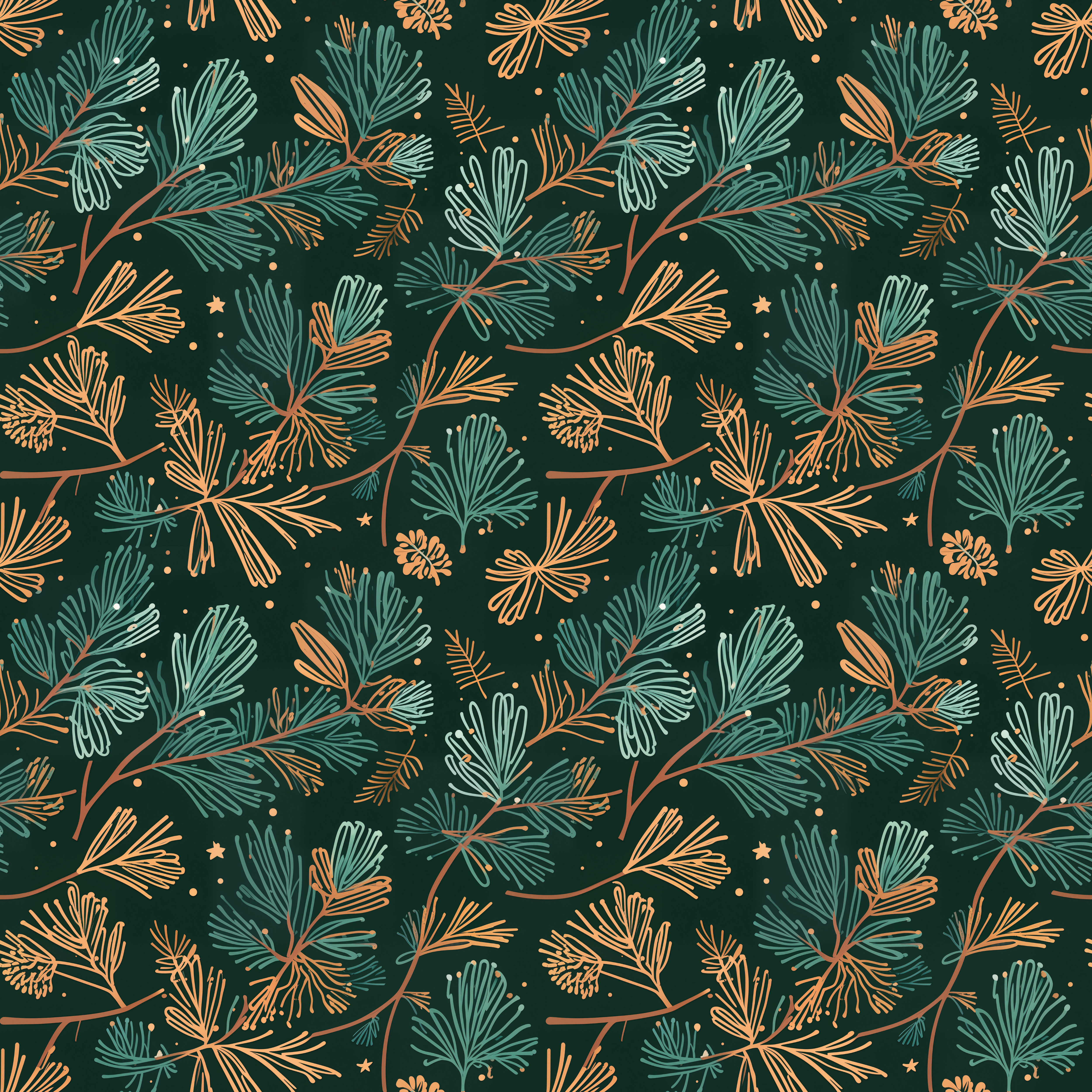 Lokipawz - Wholesale Flat Wrap - Evergreen Whimsy – Forest Pine Holiday Wrapping Paper10