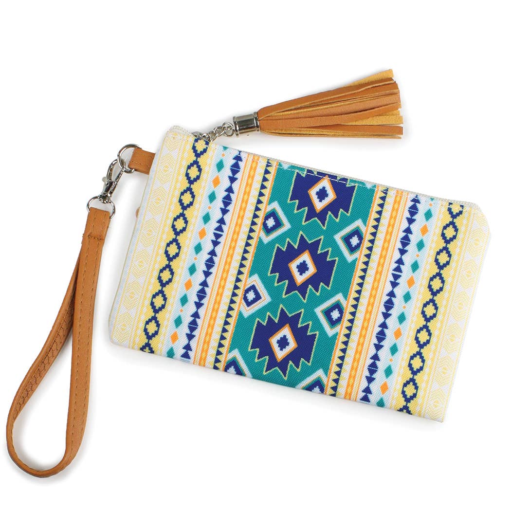 Fashion City – wholesale Plånbok - Dam – Vibrerande Aztec Print Plånbok Med Armband1