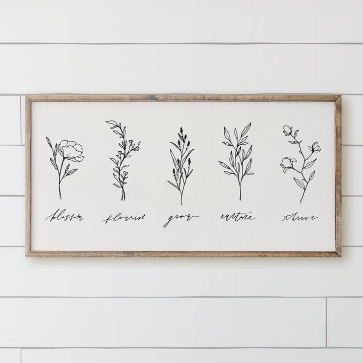Wooden Frames - Wildflowers | Housewarming Gift for wholesale by DWELL Home Shoppe