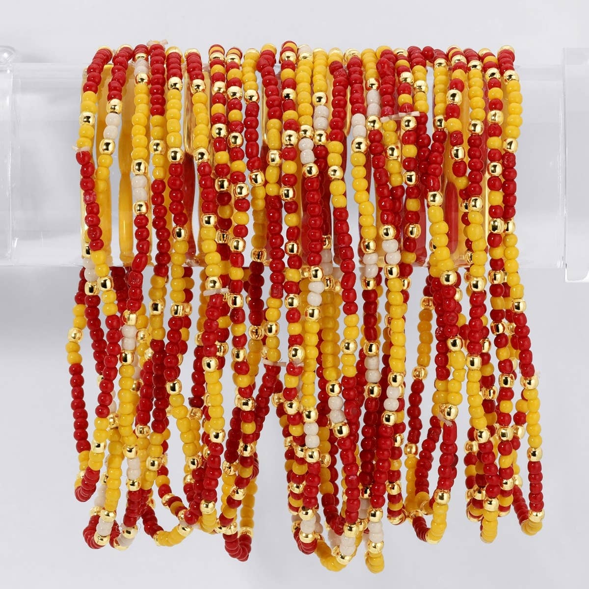 Splendid Iris - Wholesale Jewelry Set - Stretch Seed Bead GAME DAY Bracelets12