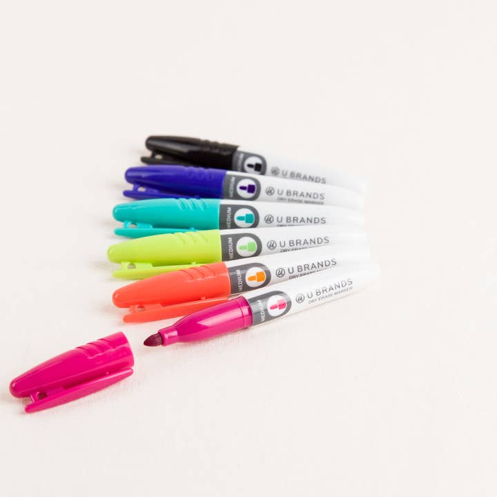U Brands - Wholesale Marker - U Brands Mini Dry Erase Markers, Set of 6