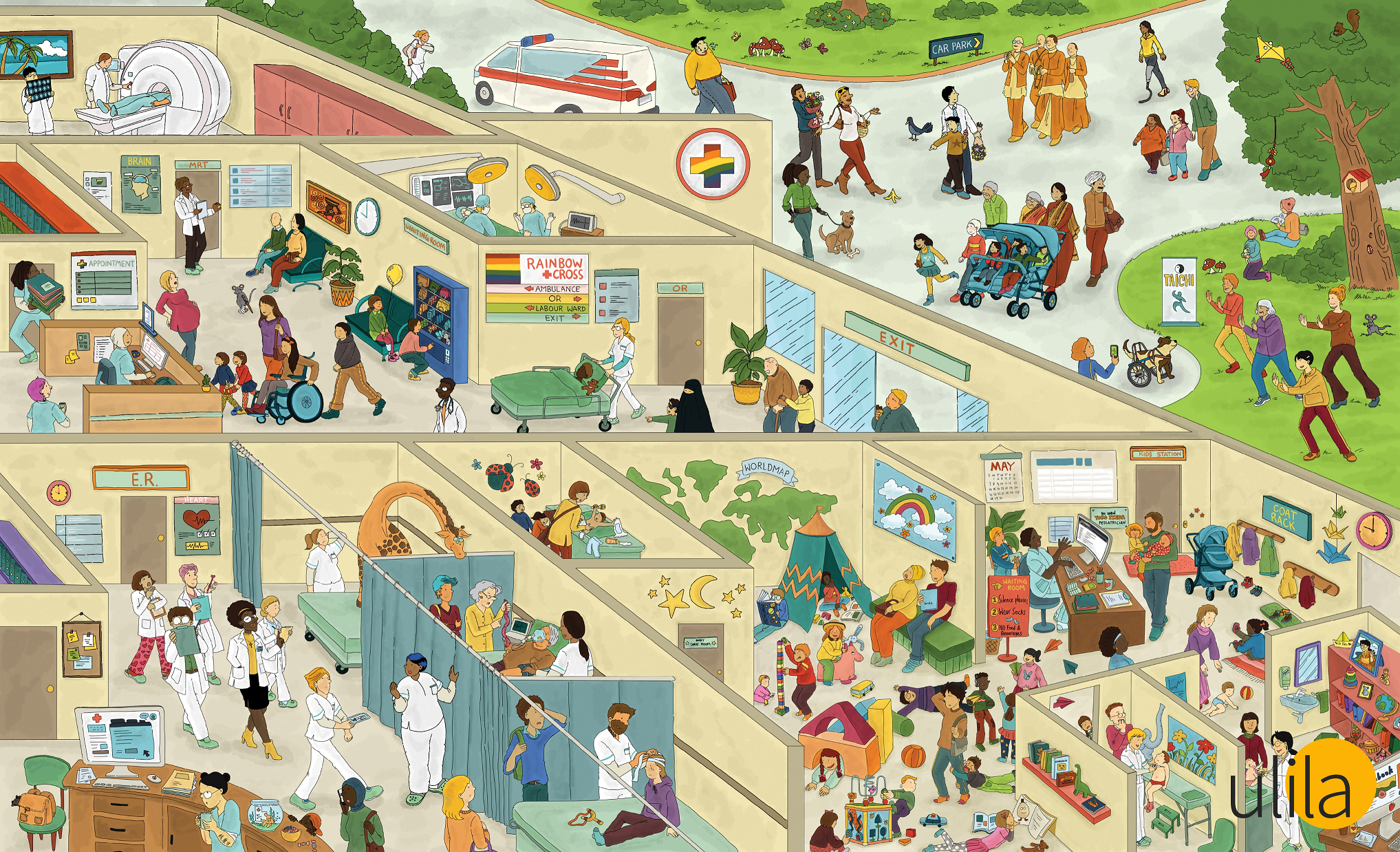 ulila Verlag - Wholesale Preschool Book (3-5) - >Mimi's Colorful World< Search-and-Find Book I Picture Book I Ages 2 and up2