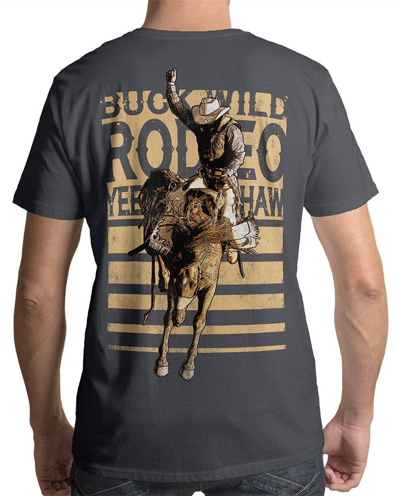 Country Girl Store - Vendita all'ingrosso Maglietta serigrafata - Uomo - T-shirt Country Boy® Buckwild Rodeo2