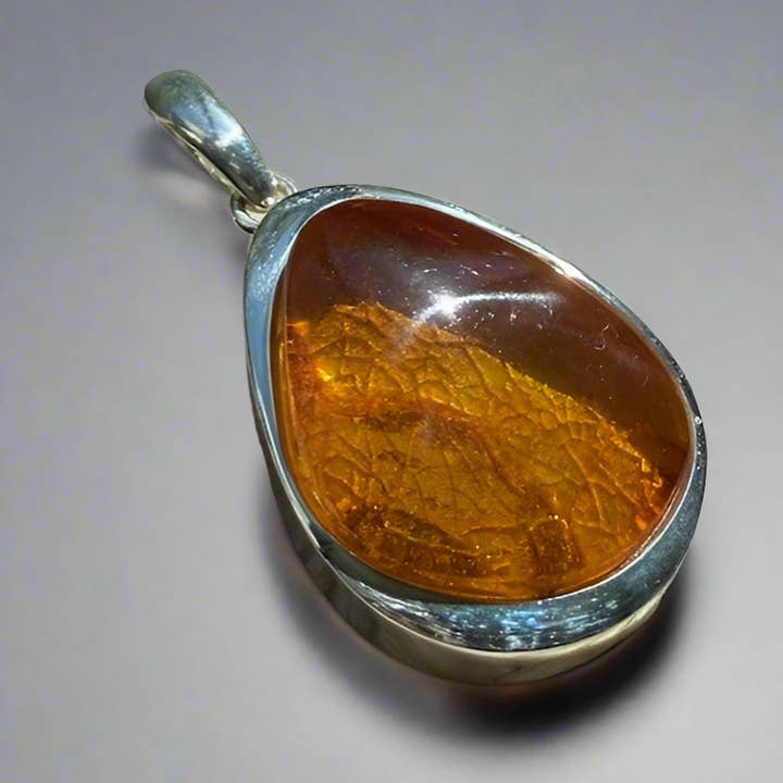 Cognac BALTIC AMBER PENDANT for wholesale by Amber House
