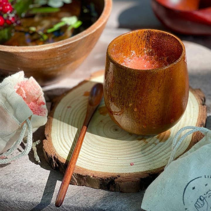 Wooden Cup And Spoon for wholesale by Little Hands and Nature