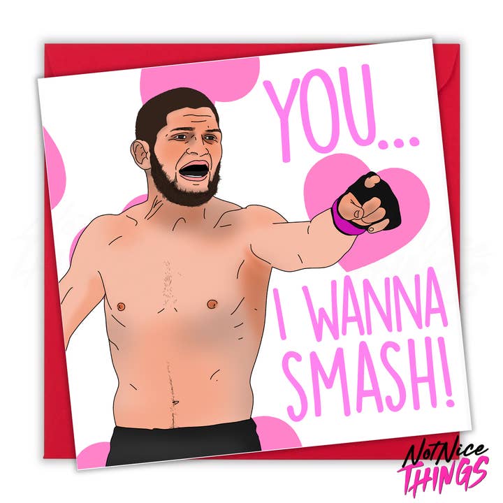 Carte d'anniversaire de Khabib Nurmagomedov | Funny UFC MMA Valenti pour la vente par NotNiceThings