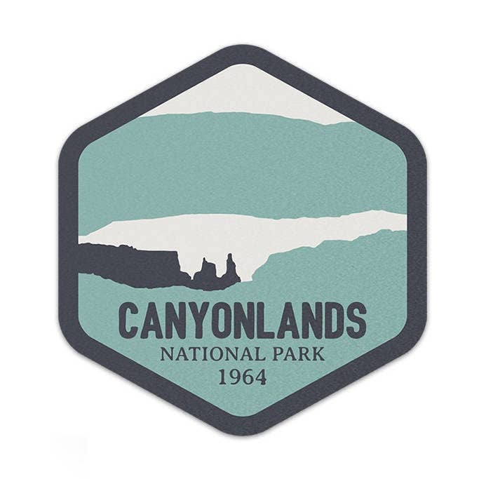 Autocollant Parc national des Canyonlands pour la vente par Albion Mercantile Co.
