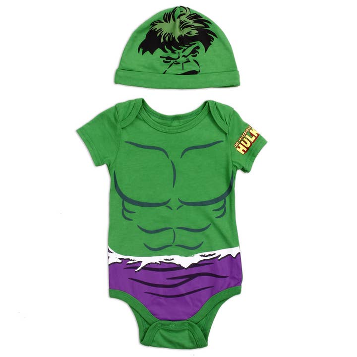Ensemble Creeper et chapeau THE HULK pour garçons pour la vente par Penguin Kids Wear