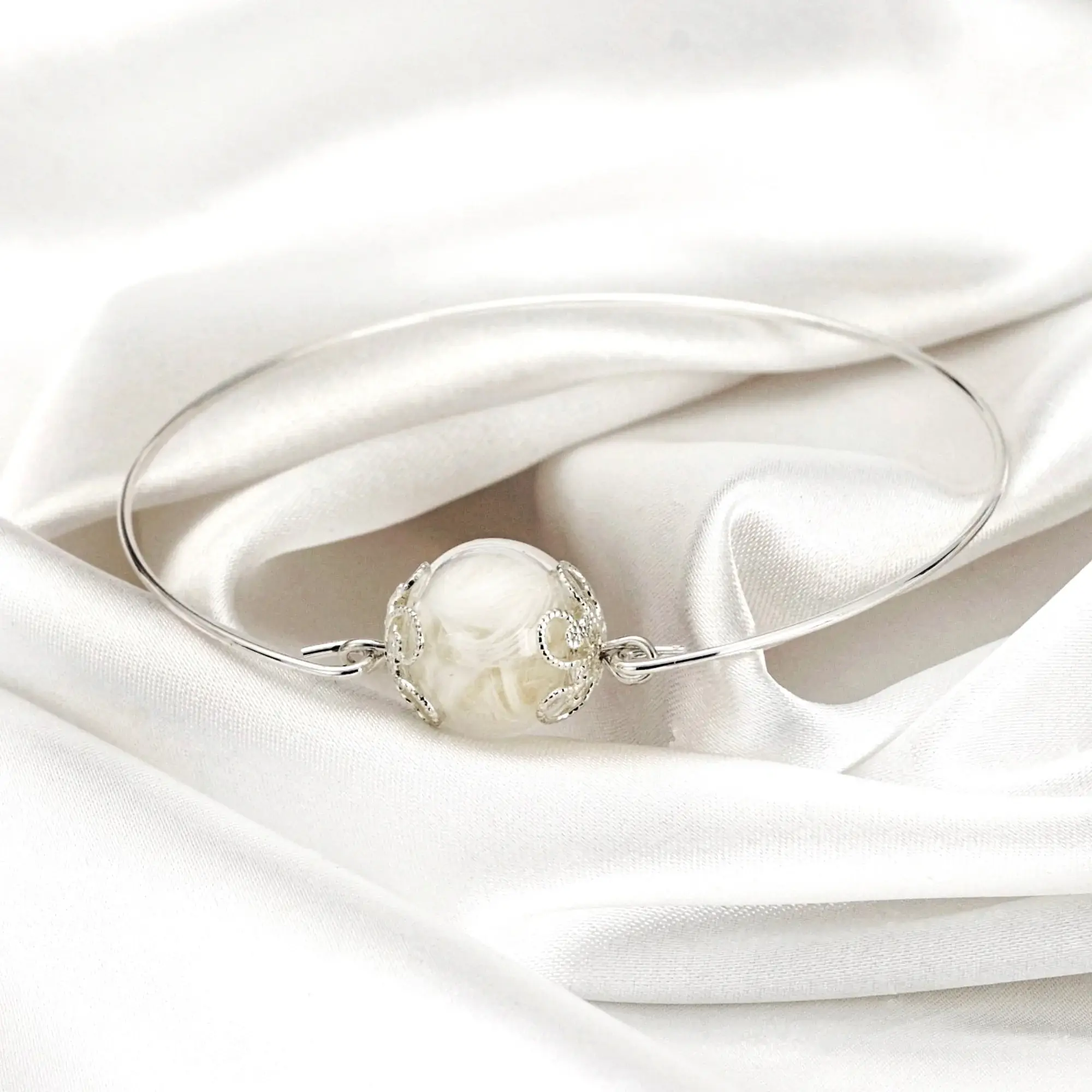 MadamLili - Vente Bracelets à breloques/pendentifs - Bracelet jonc avec vraies plumes - Bijoux Ailes d'Ange - RETARM20