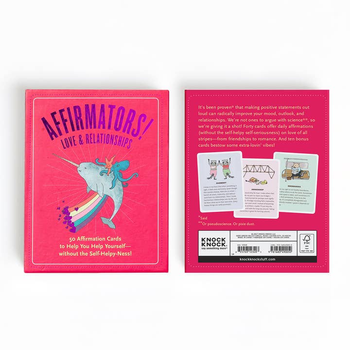 Knock Knock - Wholesale Tarot Cards - Affirmators!® Love & Relationships: 50 Affirmation Cards