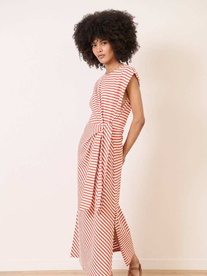 Valene - Midi Dress with Knot for wholesale by Garance Paris