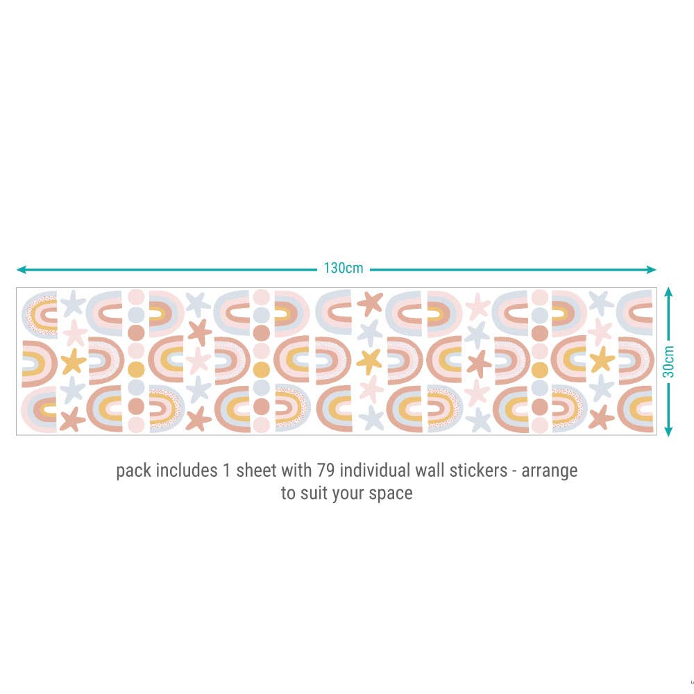 Stickerscape – Engroshandel Vindues- og vægklistermærke – Rainbows vægklisterpakke2