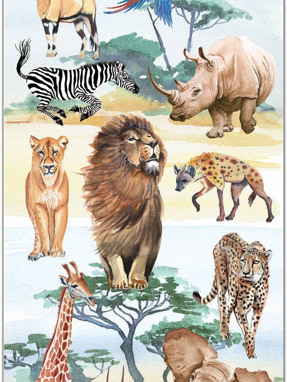 C205 Safari Animal Stickers for wholesale by Violette Stickers
