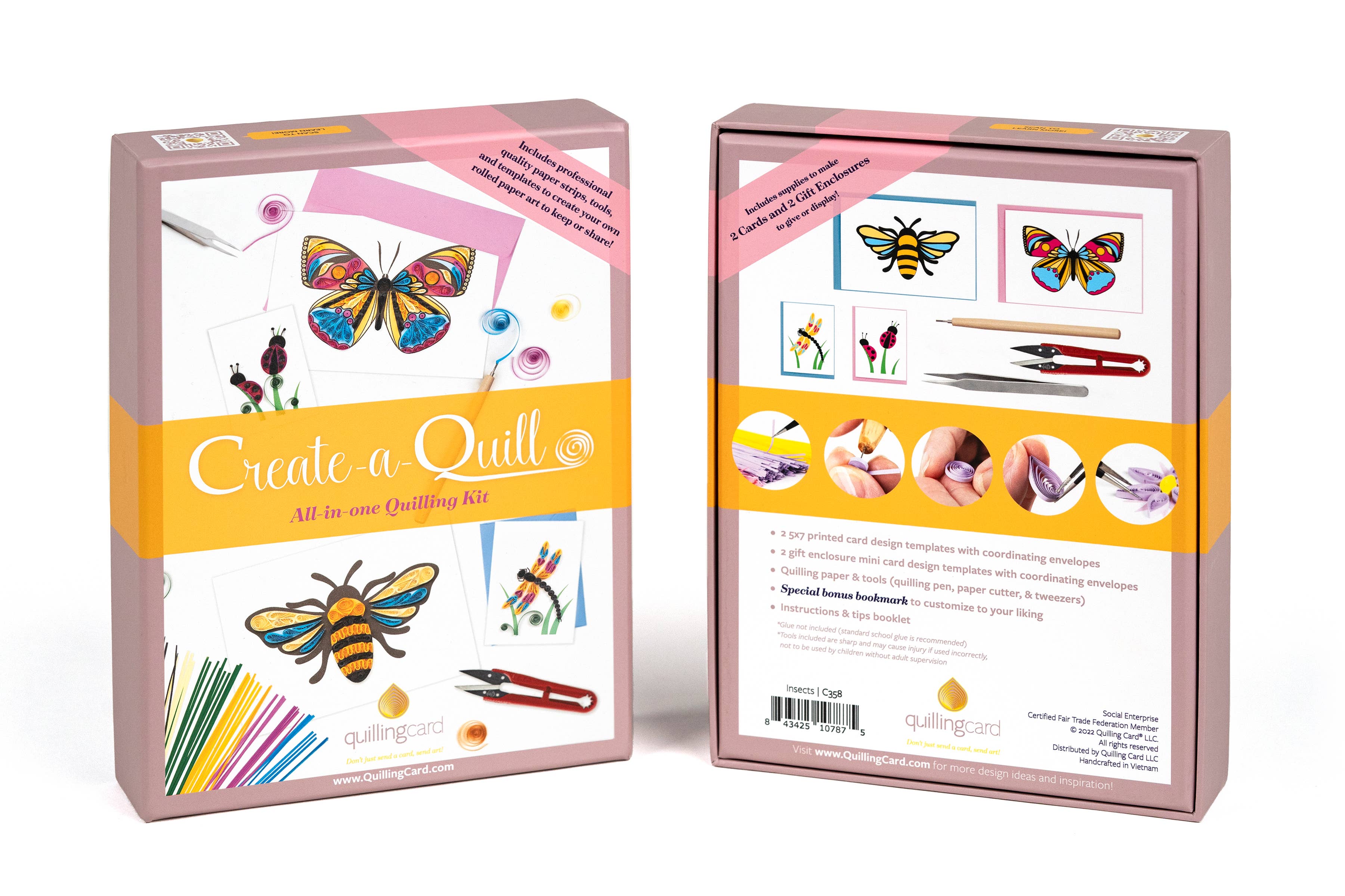 Quilling Card - Wholesale DIY Craft Kit - Create-a-Quill DIY Kit: Insects1