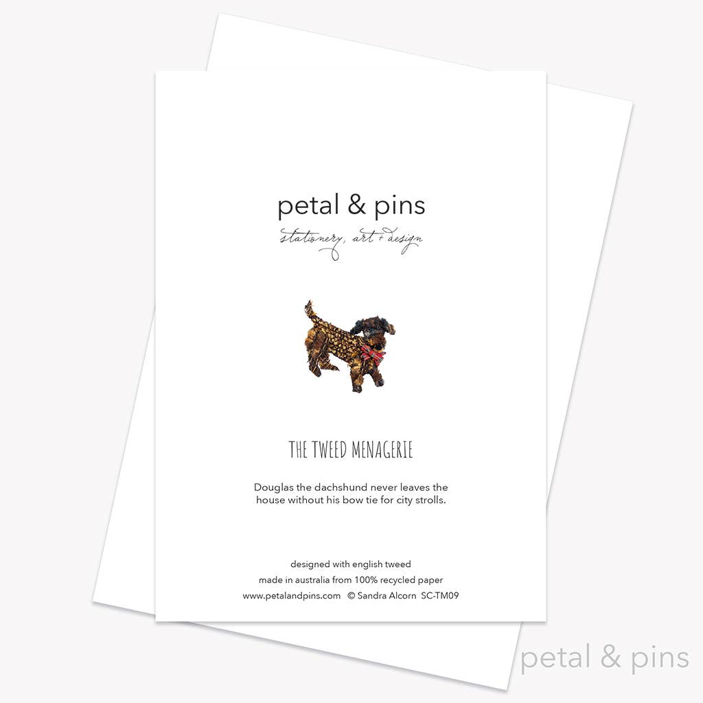 petal & pins - Wholesale Everyday greeting card - Dachshund Dog Greeting Card1