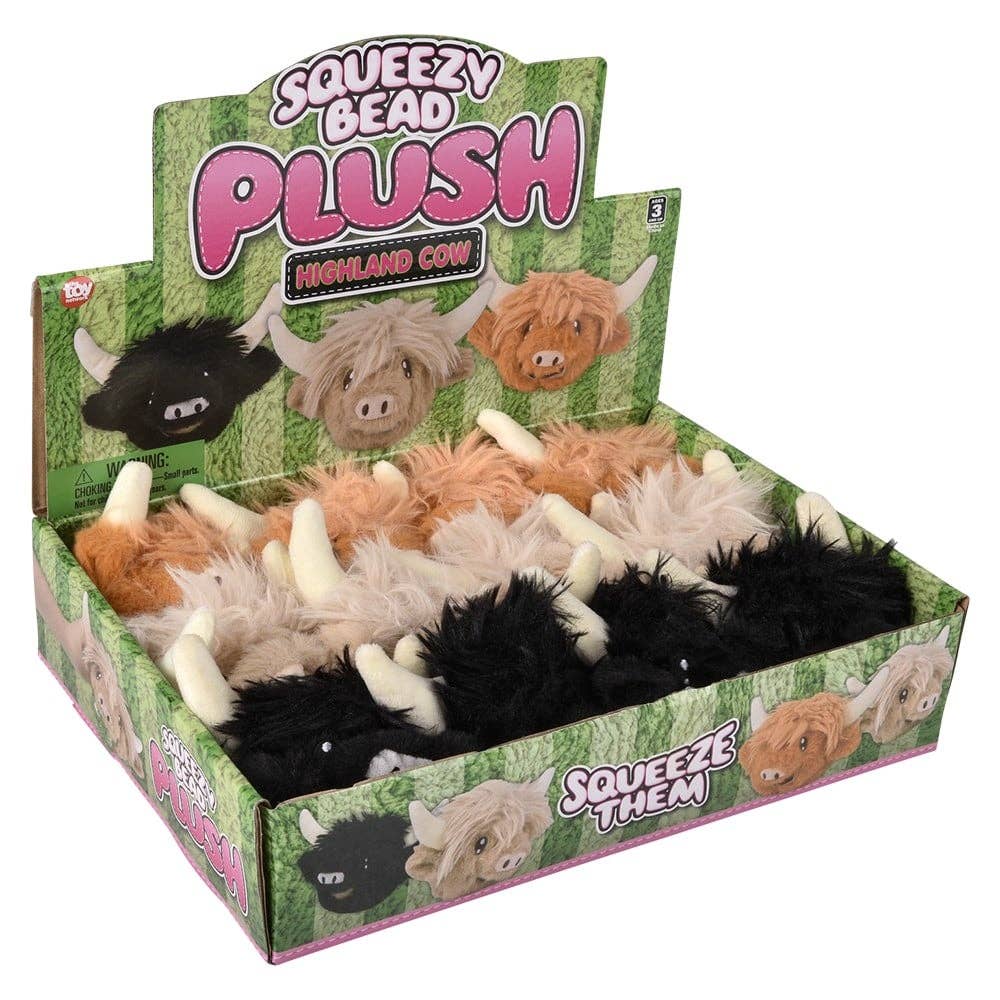 La Luna Bella - Toys - Vente Peluche – enfant et bébé - Boule en peluche Highland Cow Squeezy Bead de 3 po — LLB Toys6