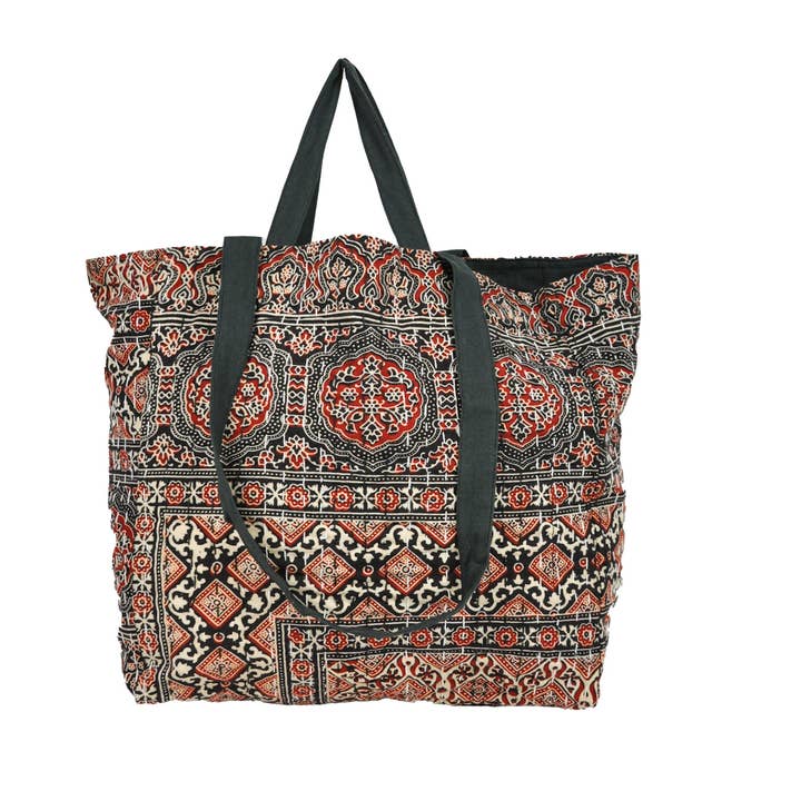 Zumki - Wholesale Tote Bag - Women's - Reversible Kantha Cotton Shopping Shoulder Tote Bag12