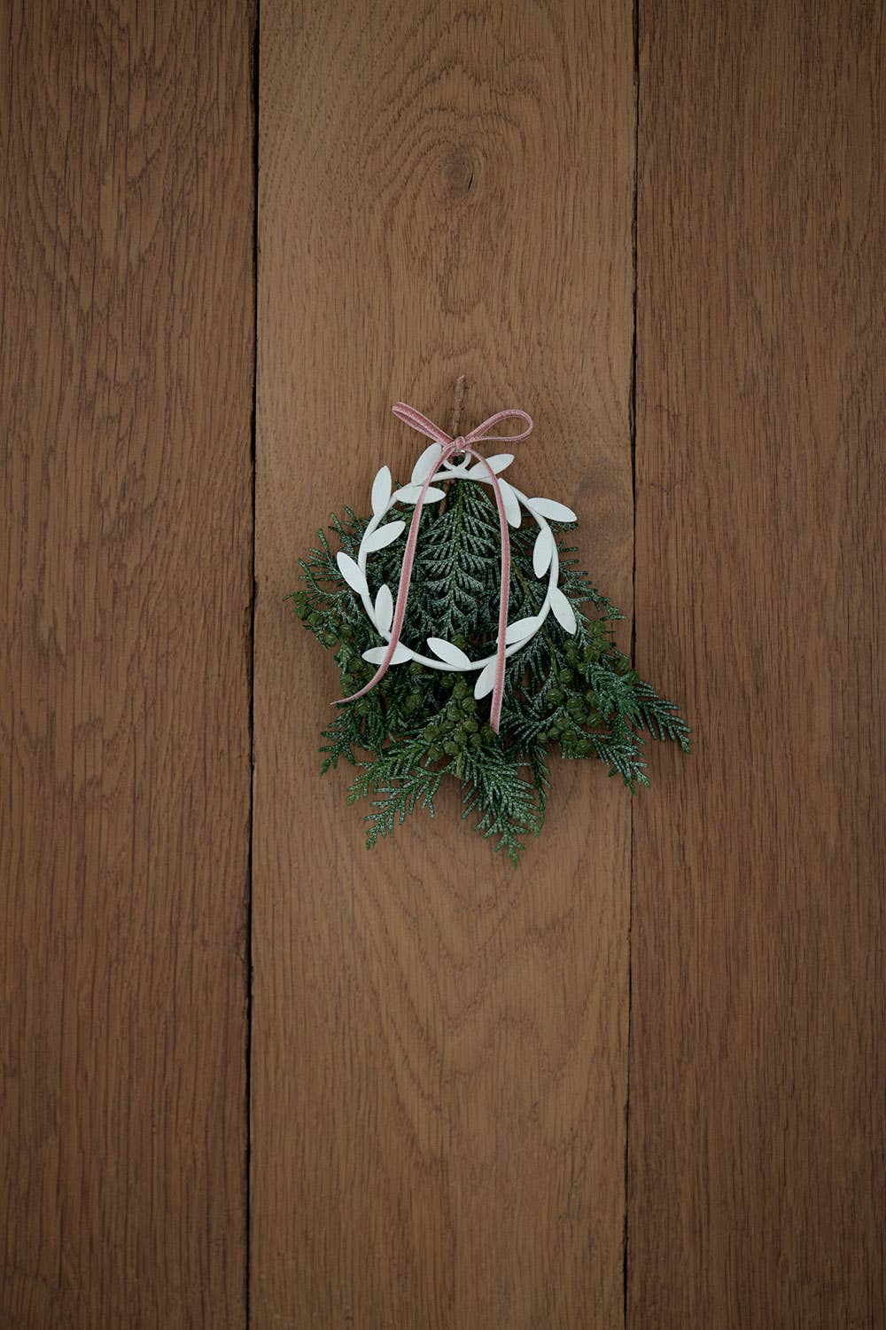 Fog Linen Work - Wholesale Wreath - Wreath Olive (S) White0