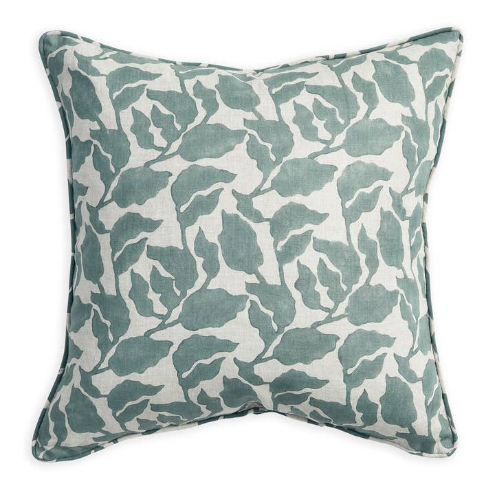 Walter G - Wholesale Throw pillow cover - Flores Celadon Pillowcase0