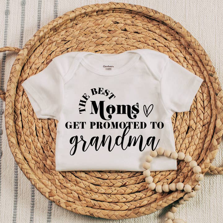 Best Moms Get Promoted Onesie® for wholesale by ZZ Threadz